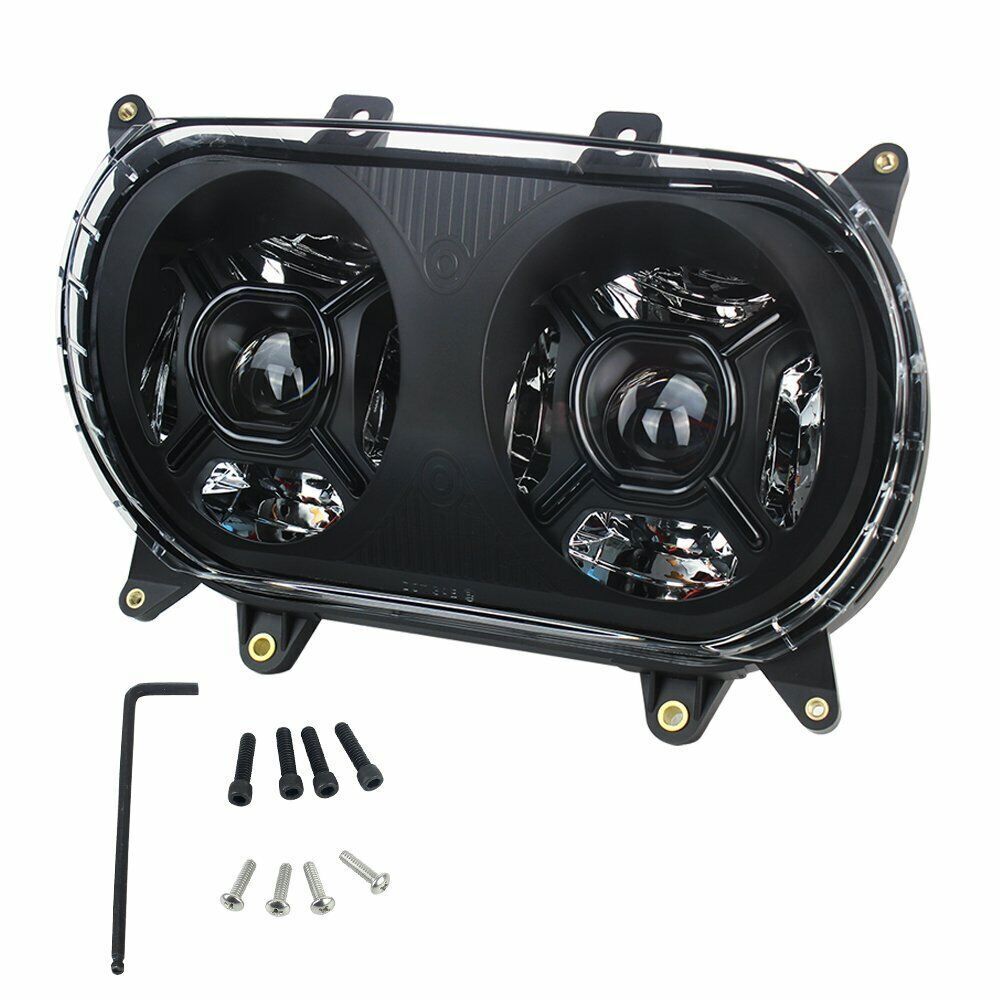 DOT LED Dual Projector Headlight Headlamp Assembly For Road Glide 2015-2023