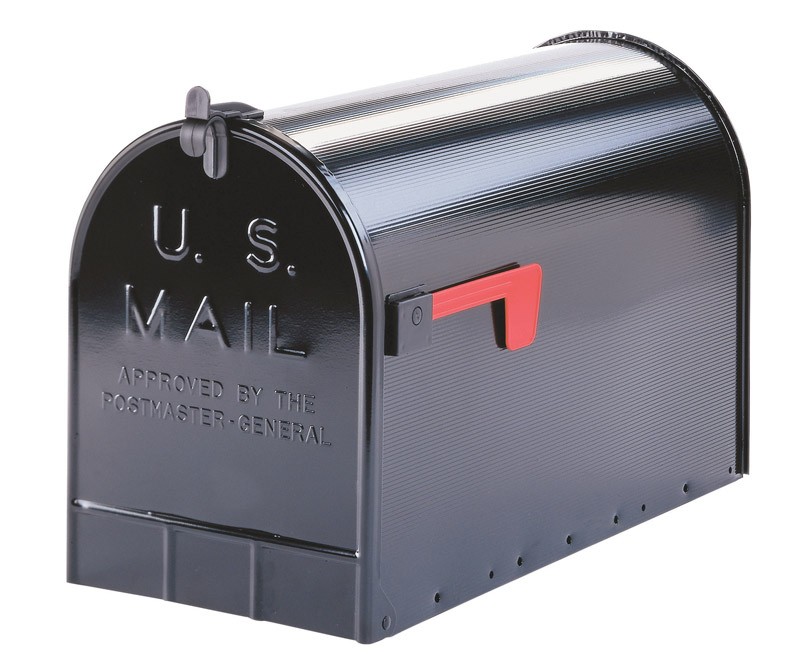 Architectural Mailboxes Stanley Jumbo Galvanized Steel Post Mount Black Mailbox