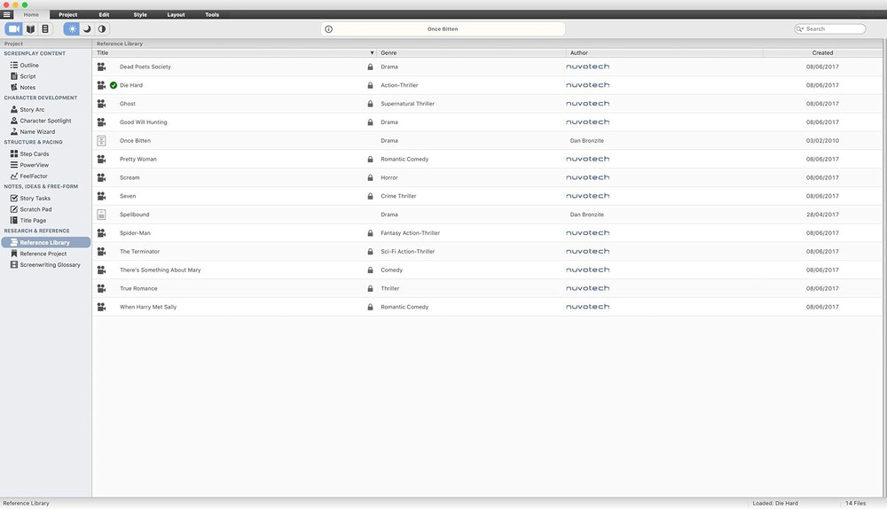 - Creative Writing Software for Screenwriters & Novelists