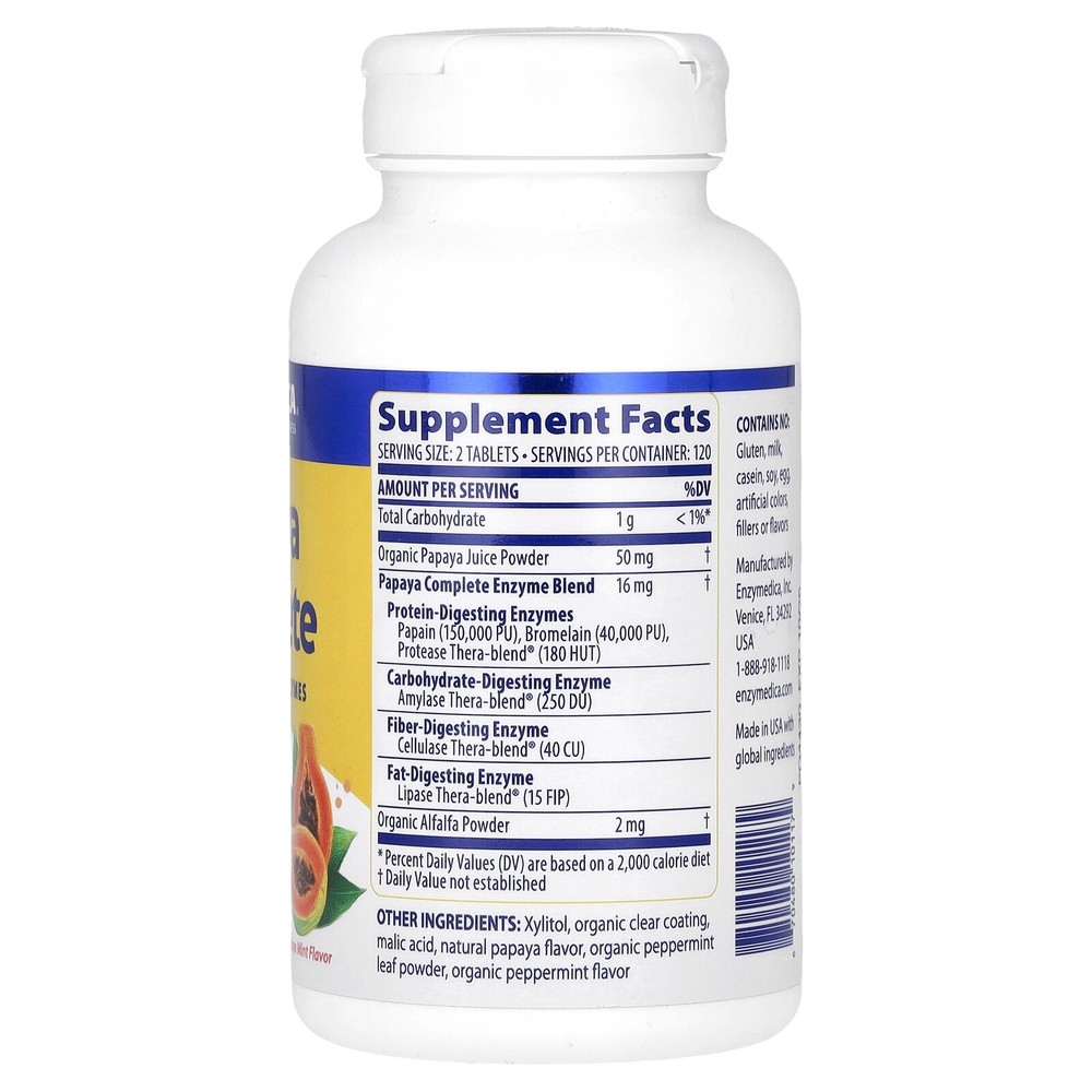 Papaya Complete, Papaya Mint, 240 Tablets
