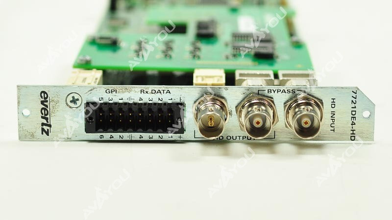 Evertz 7721DE4-HD +GPI HD/SD-SDI Quad Data Embedder +3RU