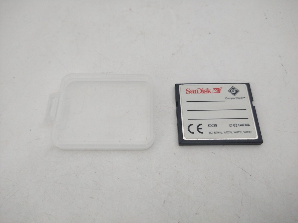 SanDisk 128MB CompactFlash CF Memory Card Genuine SDCFB-128/SDCFJ-128 W/Case EUC