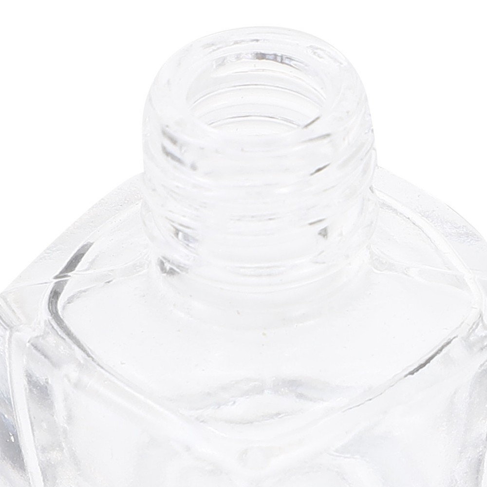 5 Pcs/pack Clear Square Nail Bottles Empty with Brush Applicator