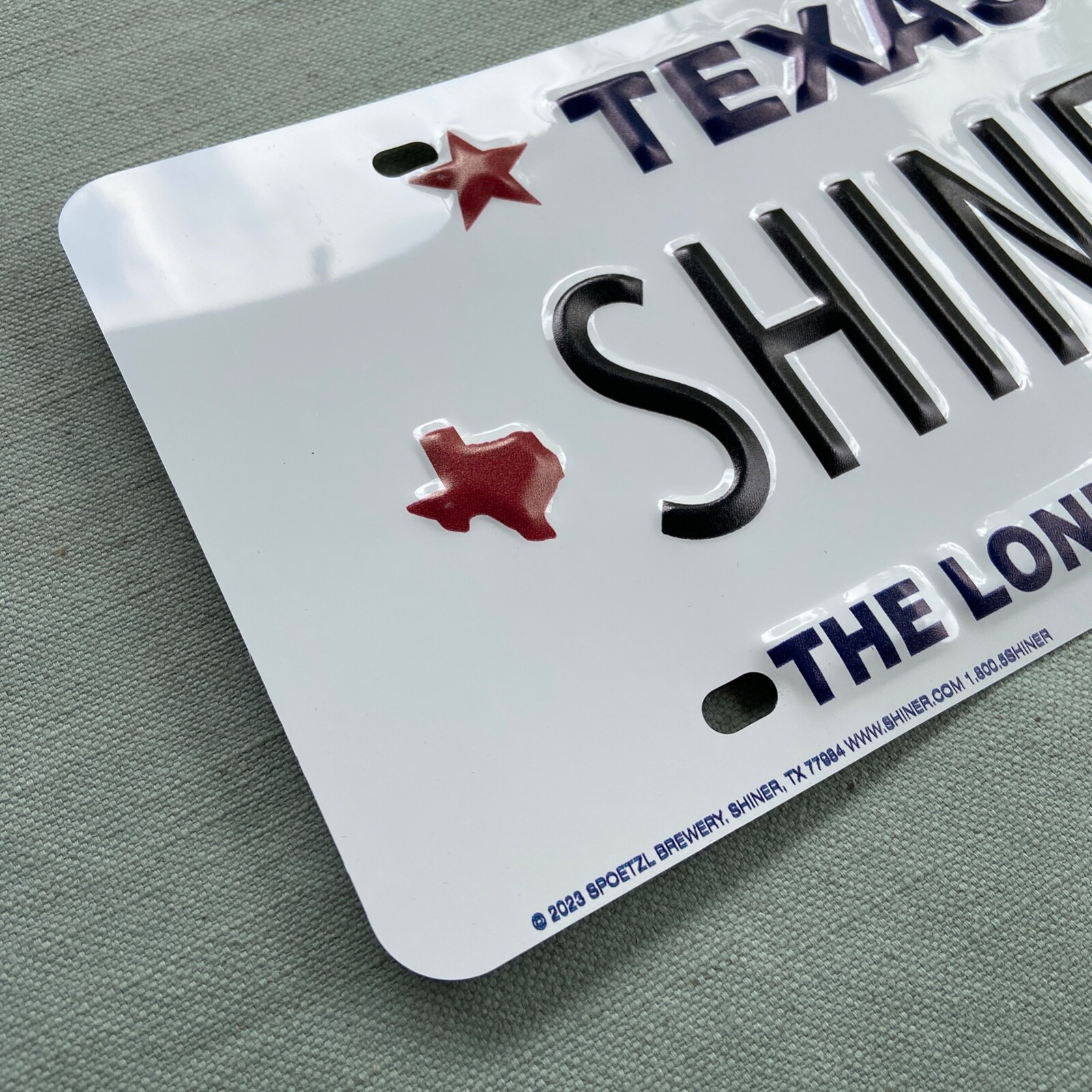 Shiner Beer Embossed Texas License Plate Lone Star State 2023 Brewery Sign tx