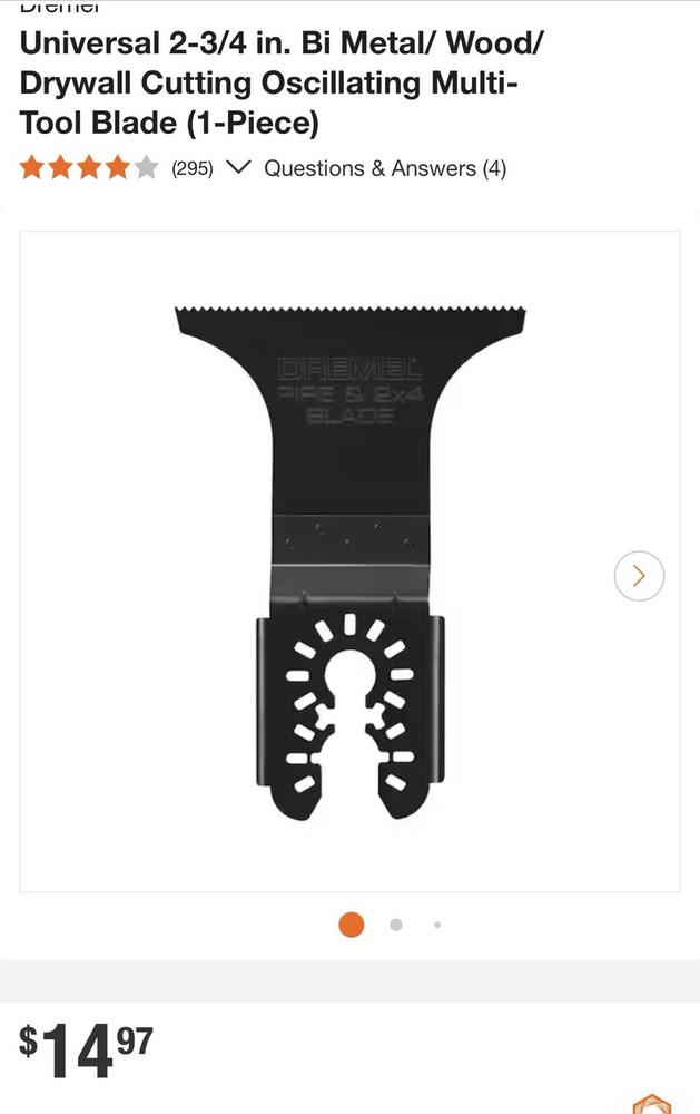 5 Pack - NEW Dremel Universal 2-3/4 in Oscillating Multi-Tool Blade 2.75”