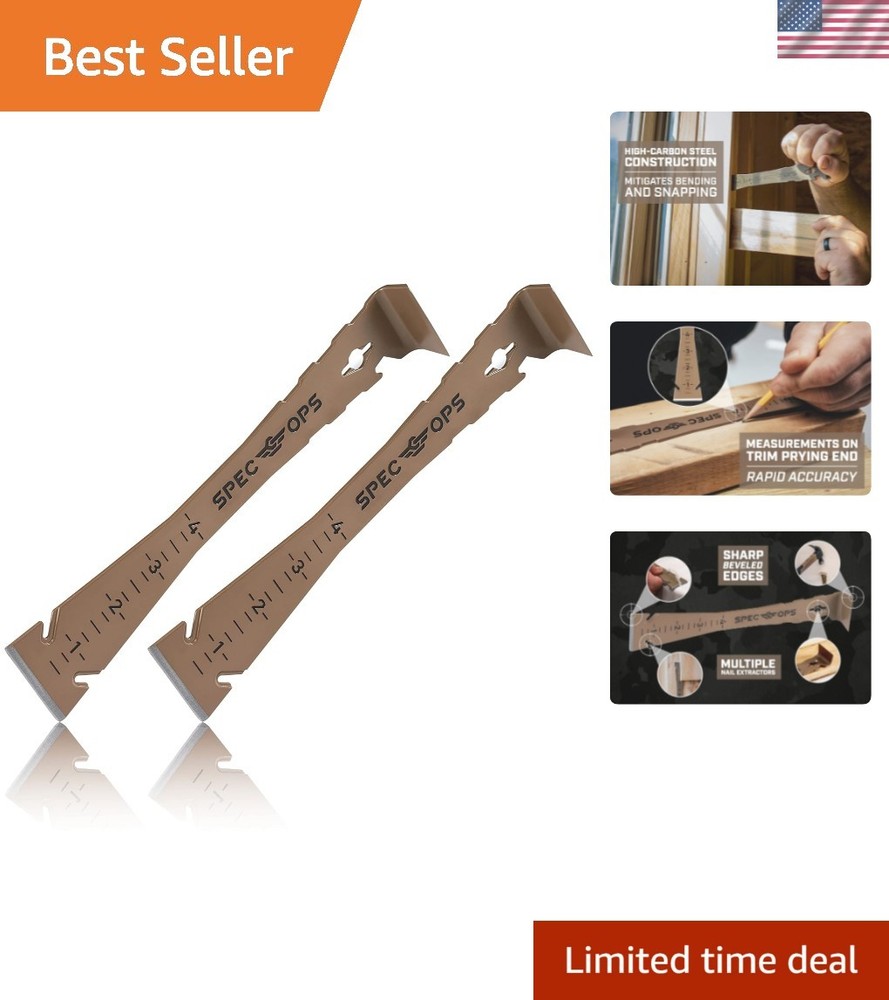 Durable 9.5" Trim Bar and Nail Puller Set - Precision Tools for DIY