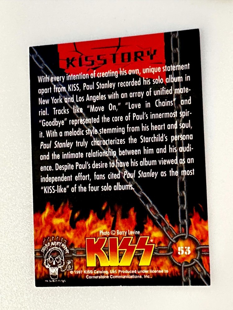 KISS KISSTORY Card Love Gun Paul Stanley American Rock Trading Card