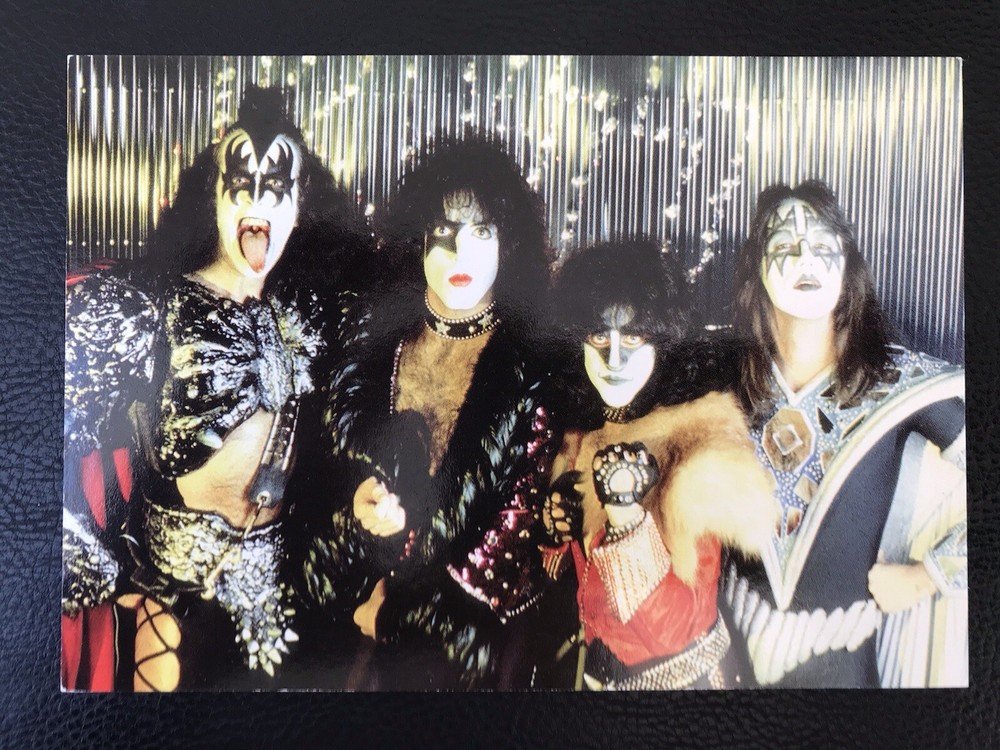 KISS 1980 Era  Photo Post Card Ace Frehley Eric Carr UNMASKED Era