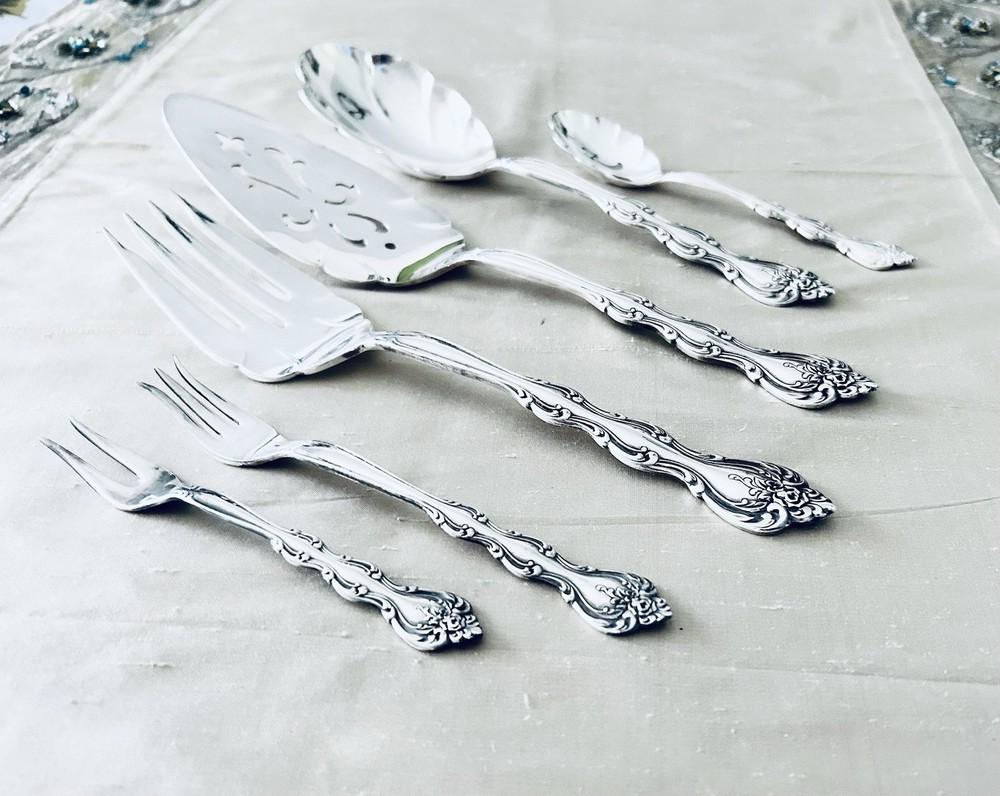 IS International Silverplate Flatware INTERLUDE 1971-1991 - Six Piece Serve Set
