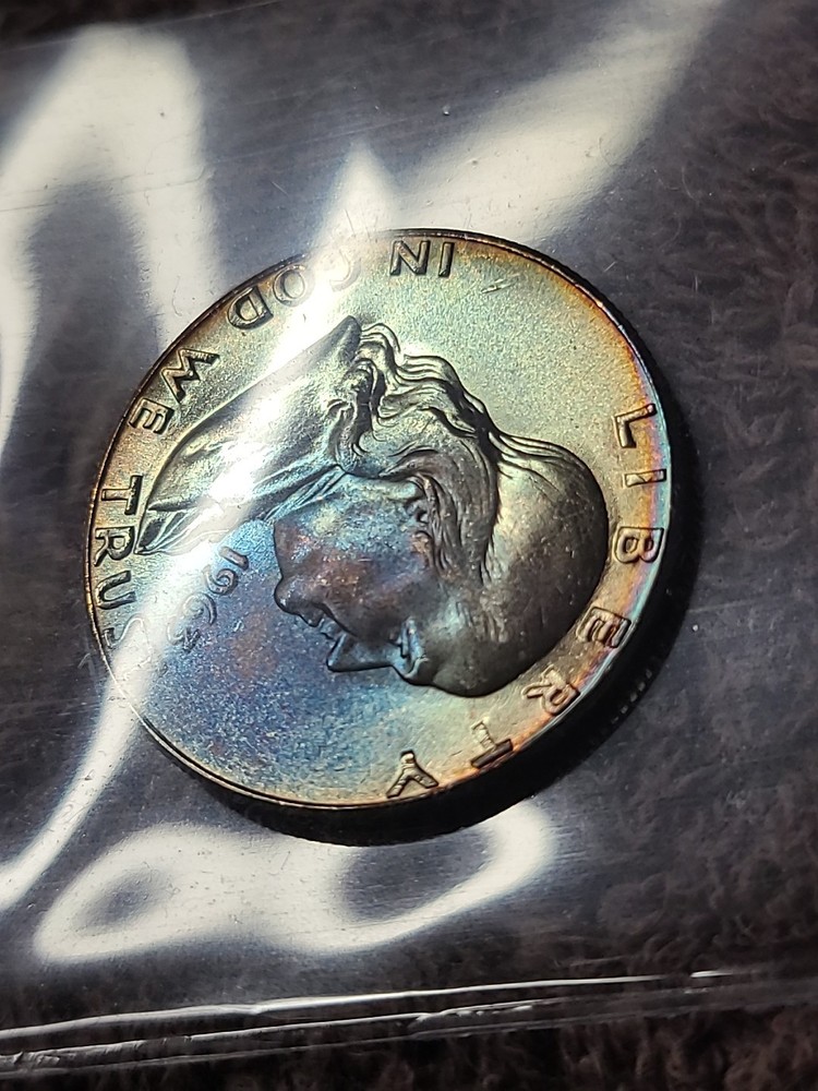 1963 franklin half dollar 🌈 Toned🌈