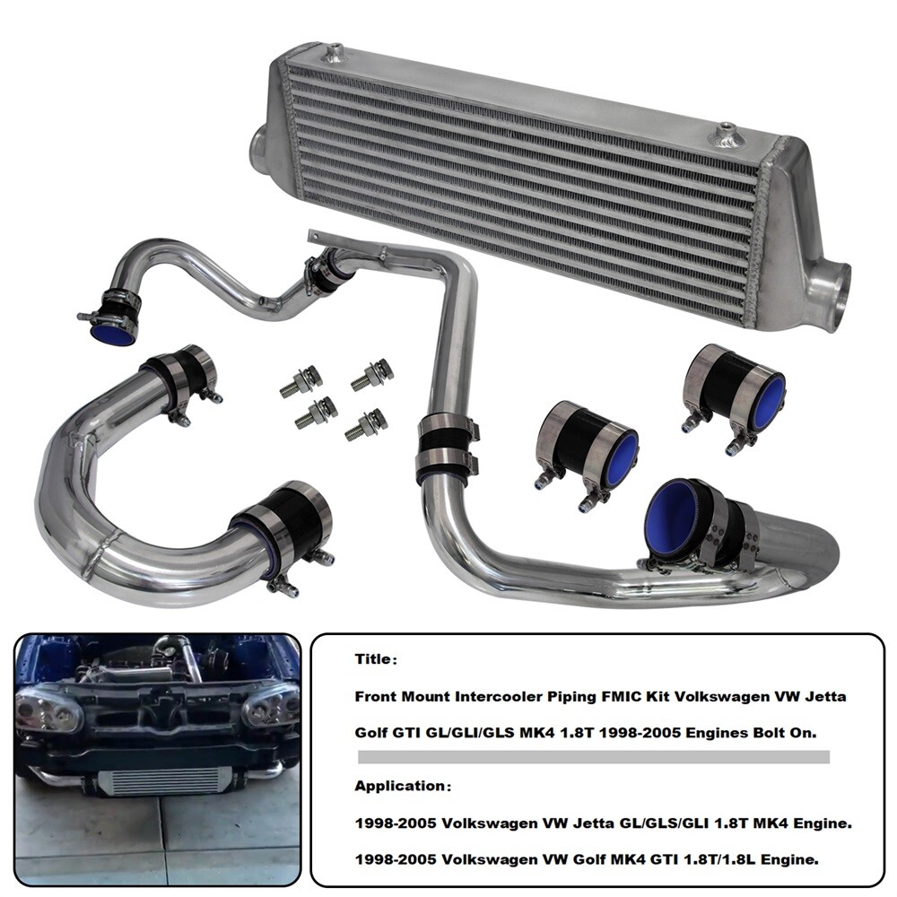 Front Mount Intercooler + Piping Kit Fits 98-05 VW JETTA Golf GTI 1.8T