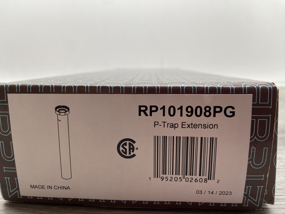 Brizo RP101908PG P-Trap Extension