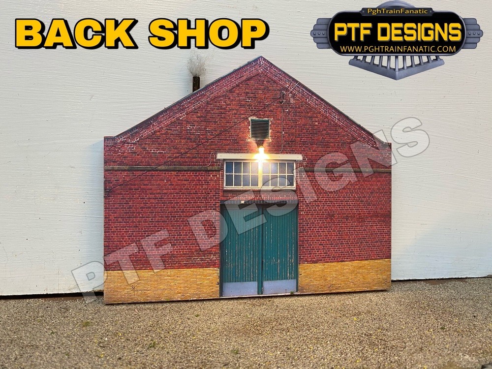 N Scale BACK SHOP Building Flat/Front Factory - Walthers