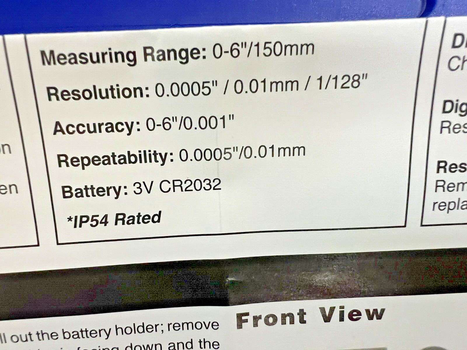 NEW Fowler 54-103-006-0 Electronic Caliper 0-6"/150mm Range, .0005"/0.01mm