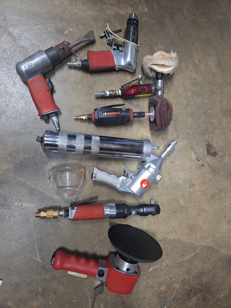 (7) ASSORTED  Pneumatic Tools Compresor hardware repair construction