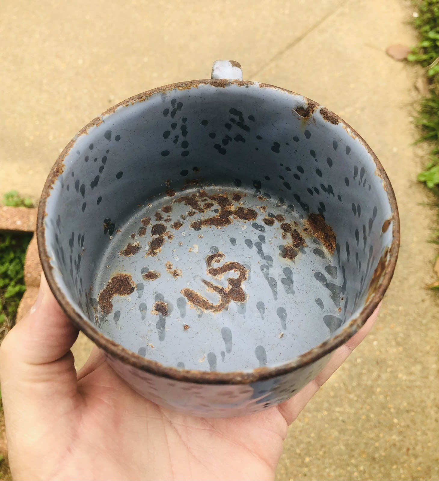 Spanish American War U.S. Army Gray Enameled *U.S. SOUP CUP* Calvary, Military