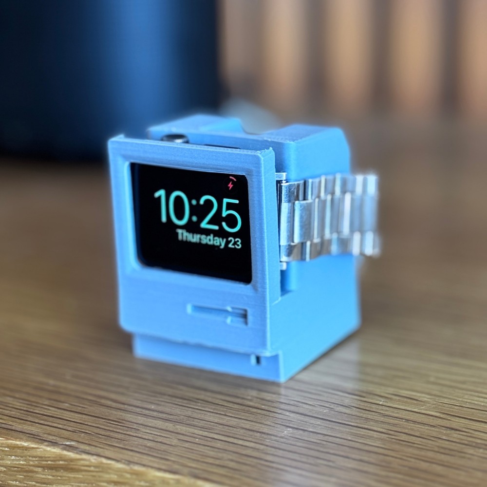 Retro Macintosh Apple Watch Stand Dock Matte Gray