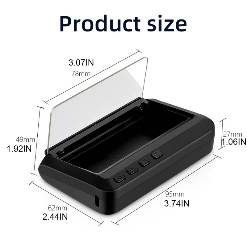 Head up Display Windshield Projector with Speed OverSpeed Alarm