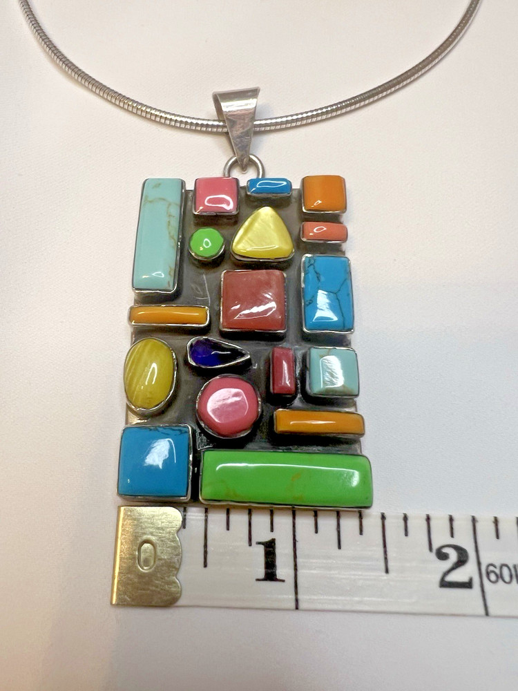 Sterling Silver handcrafted turquoise necklace