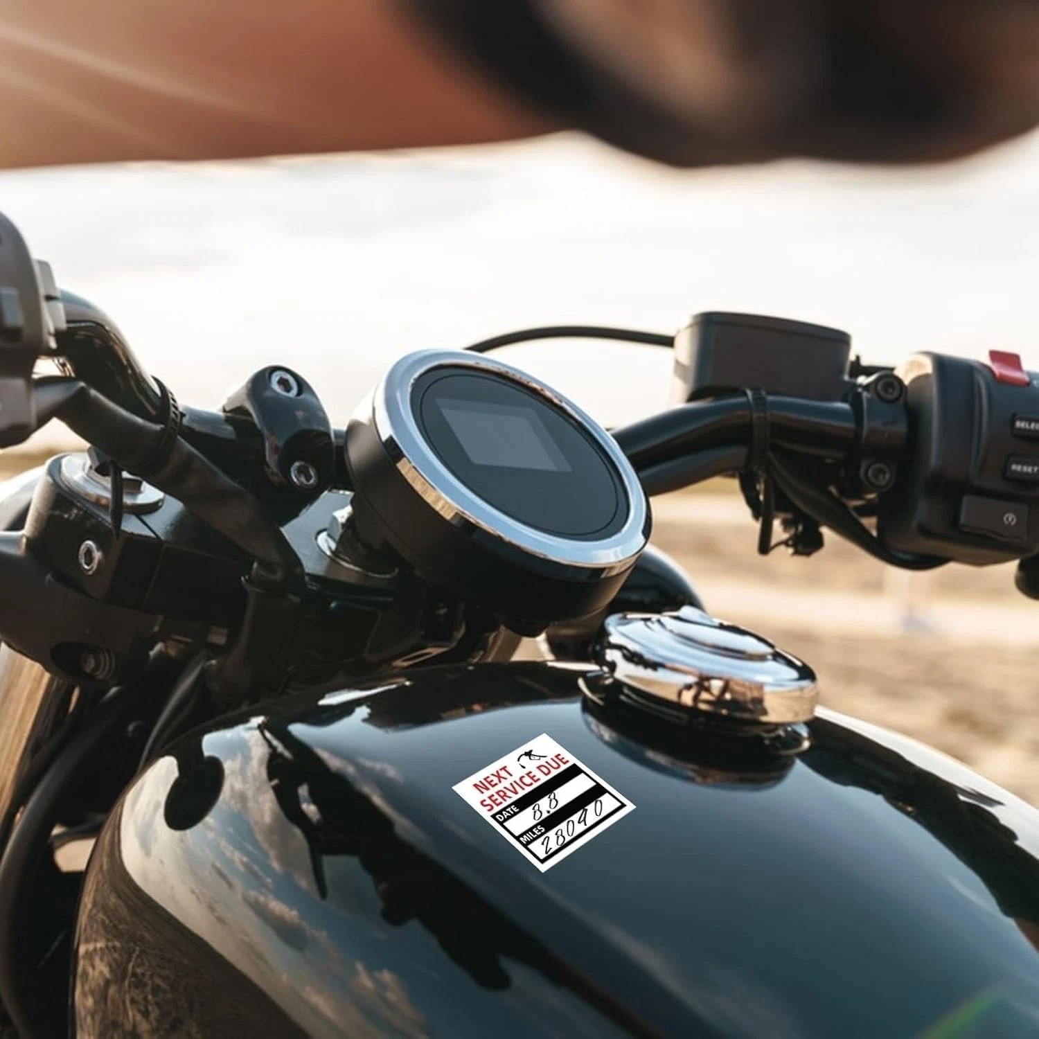 Convenient 2x2 Oil Change Service Reminder Labels - 100 Roll for Windshield