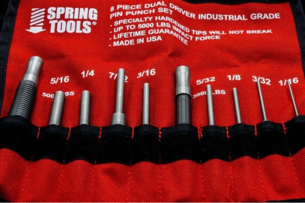 SPRING TOOLS #IPPS20 - INDUSTRIAL INTERCHANGABLE HAMMERLESS STEEL PUNCH SET