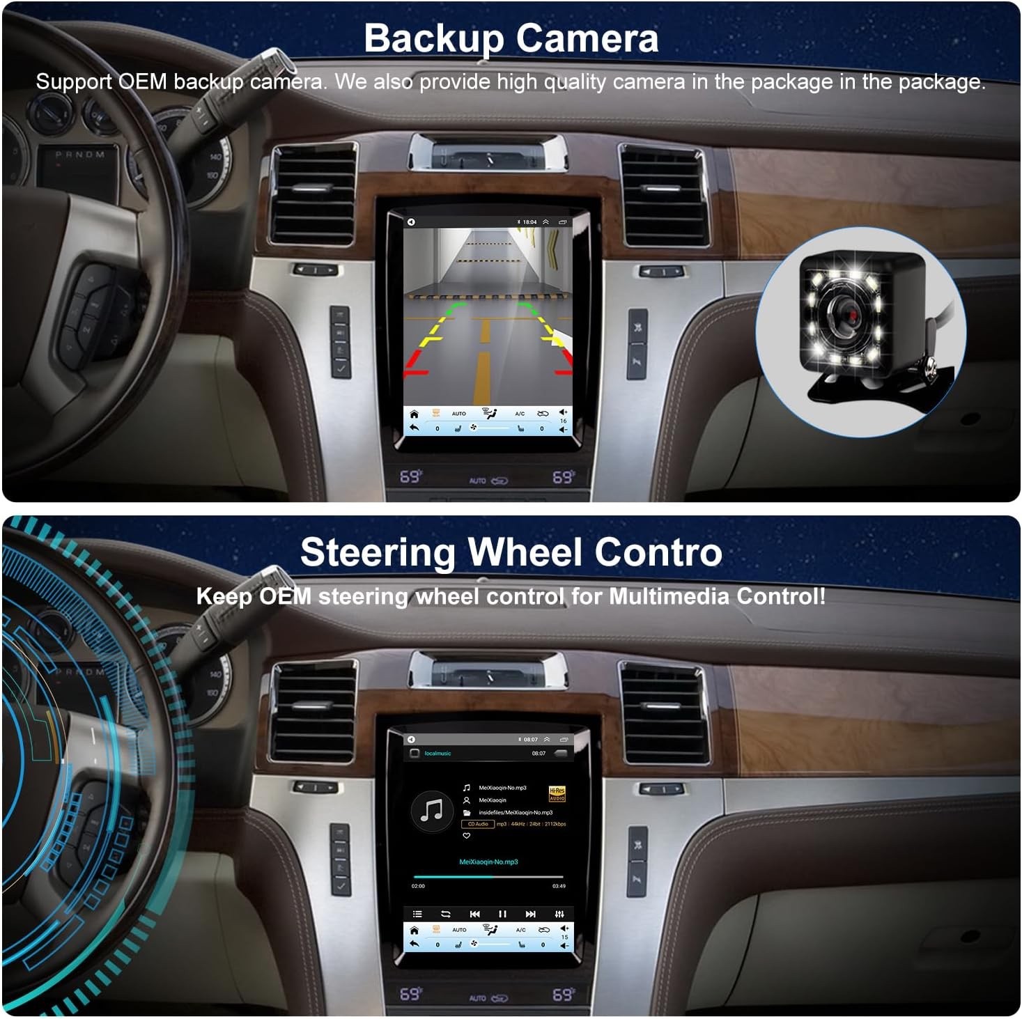 $500 on AMAZON! QLED Cadillac Escalade 2007-2014 9.7" Radio CarPlay Android Auto