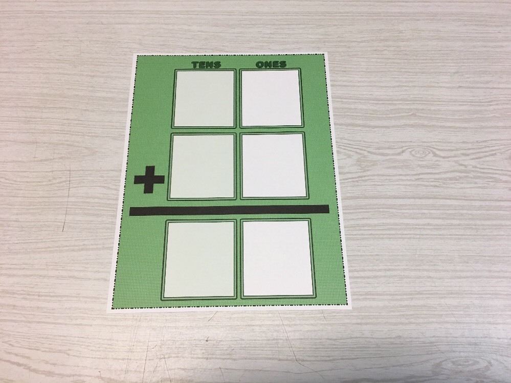 Set of 2 - Laminated Math Work Mats #22 - Dry Erase