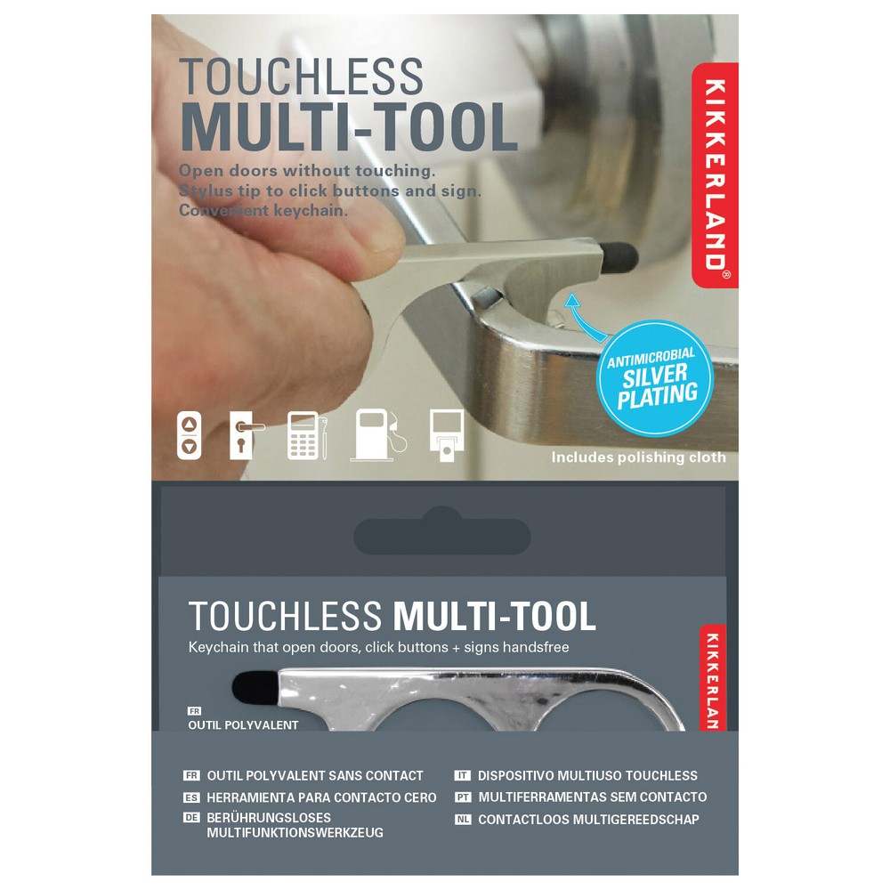 Kikkerland - Touchless Multi Tool - Door Opener/Button Presser & Key Chain