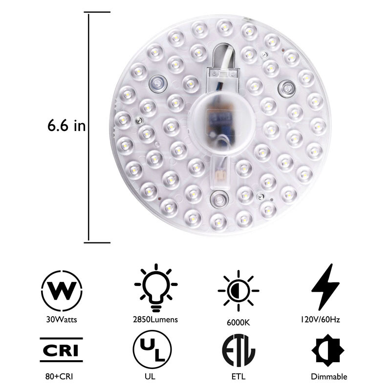 10PCS 24W 6500LM Ceiling LED Light Replacement Engine Retrofit Ceiling Fan Light