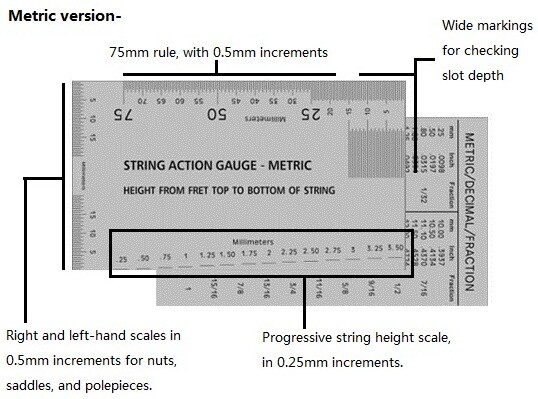 ElmerGuitar String Action Gauge In metric