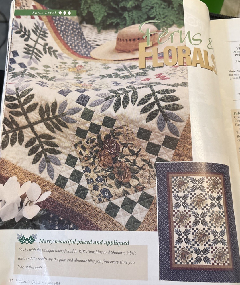 Rare McCall's QUILTING June 2003 Quilt Patterns Bk
