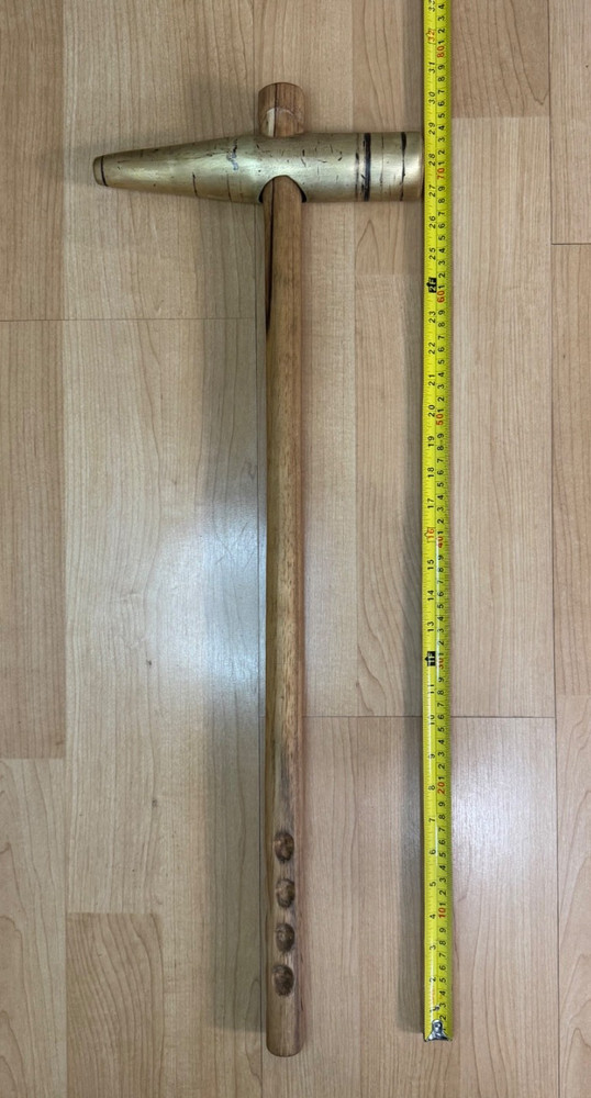 Unique Solid Brass Drift / Setting Hammer 6.5 lb Head American Hickory Handle