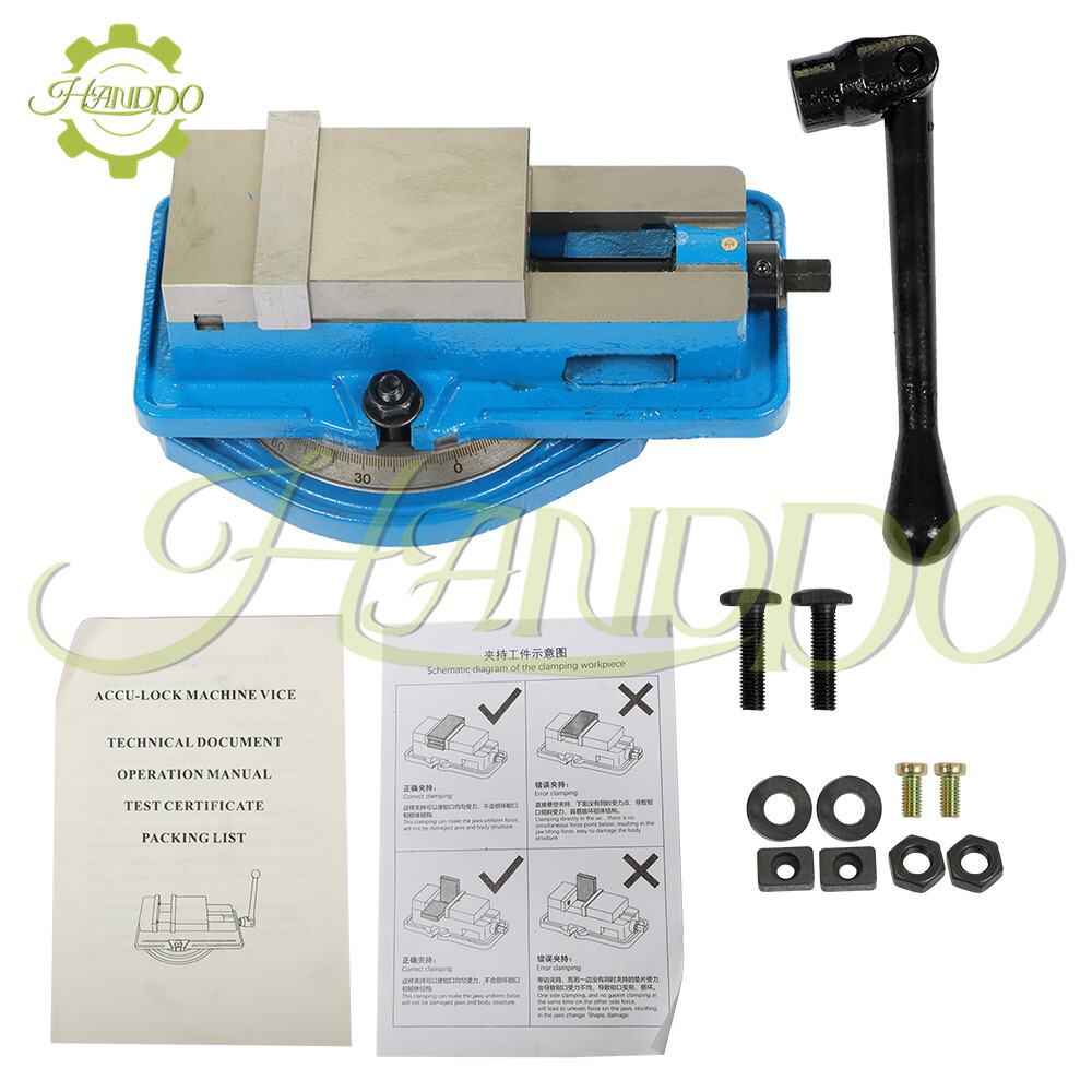 3 Inch Milling Machine Lockdown Vise With 360 Swiveling Base Precision