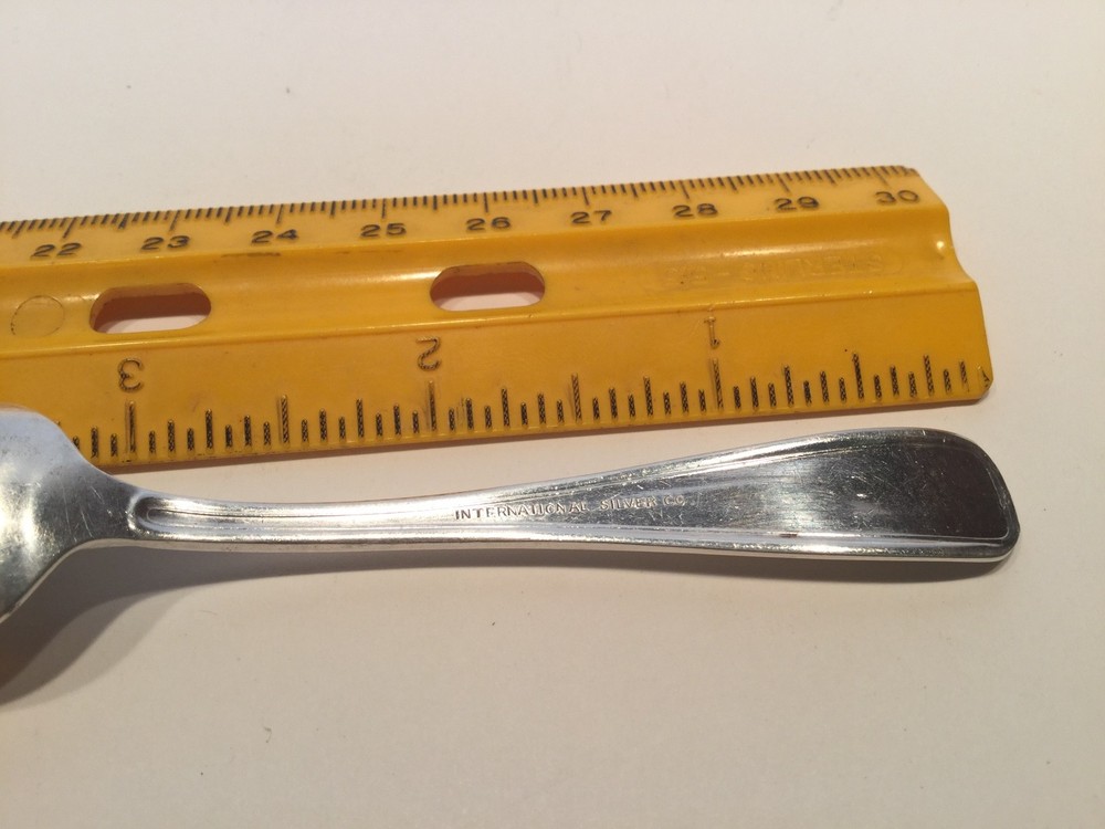 international silver company baby spoon with marking Hat CC