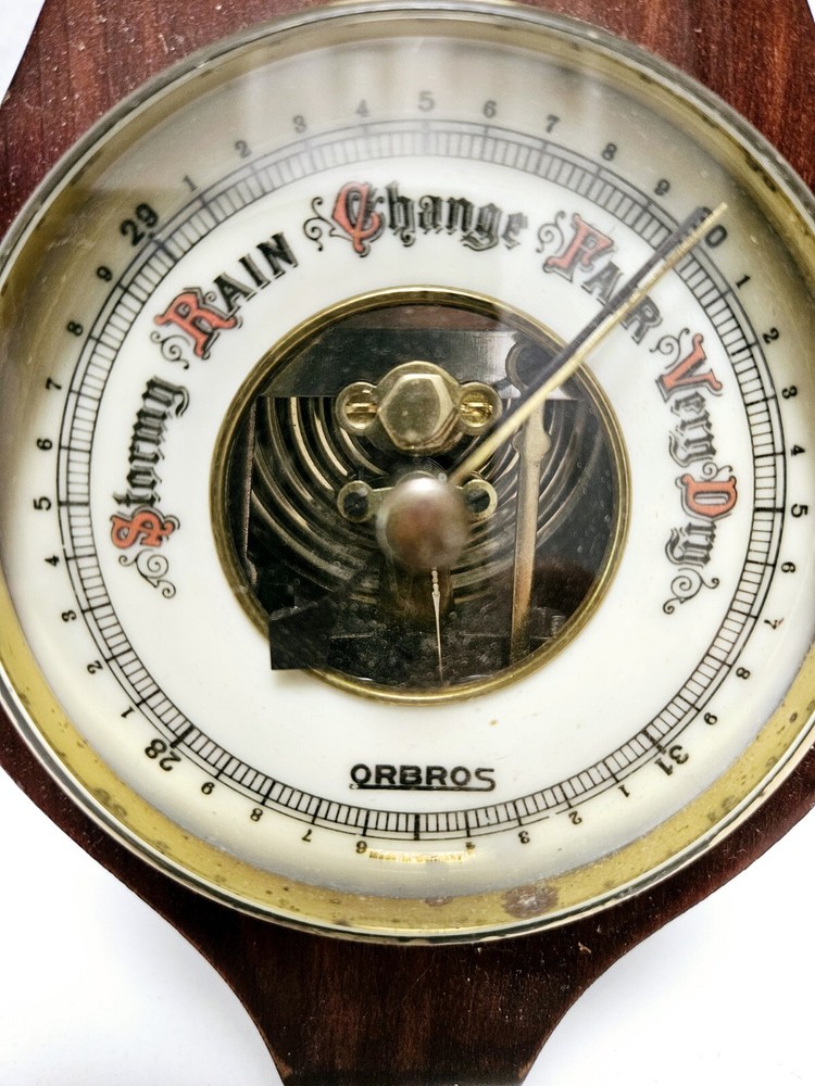 Vintage Orbros Barometer & Thermometer Made in Germany