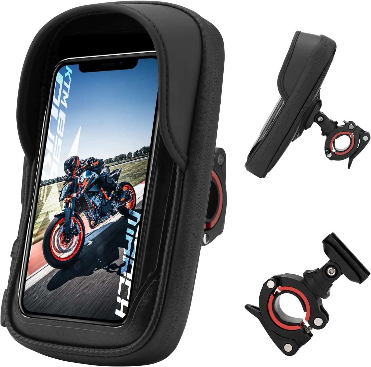 360 Rotation Motorcycle Bicycle Bike Handlebar Cell Phone Mount Holder Bag Case