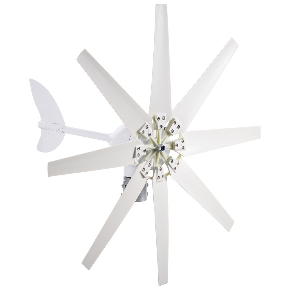 1200W Wind Turbine Generator Kit 8 Blades Windmill 24V Controller Quiet