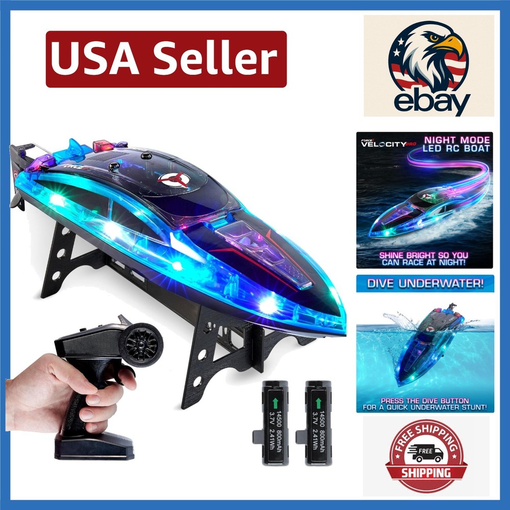 Velocity Pro Remote Control Boat - Rechargeable, Durable & Fun for Kids