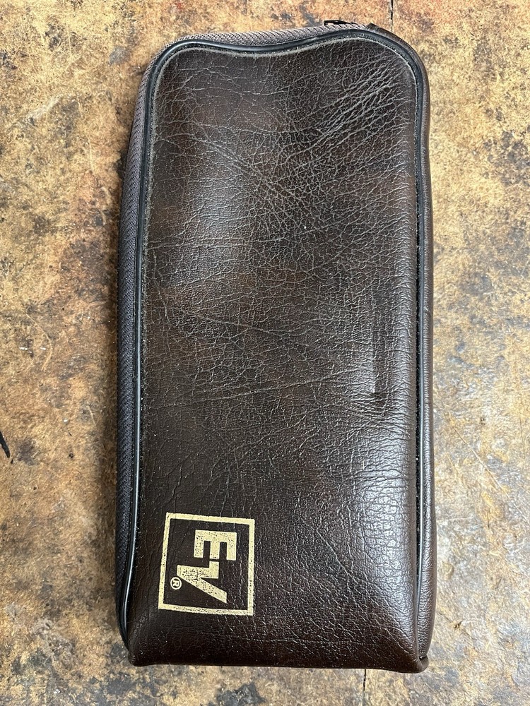 Vntg EV Electro Voice Bag Case Brown Microphone Replacement Zippered Pouch HTF