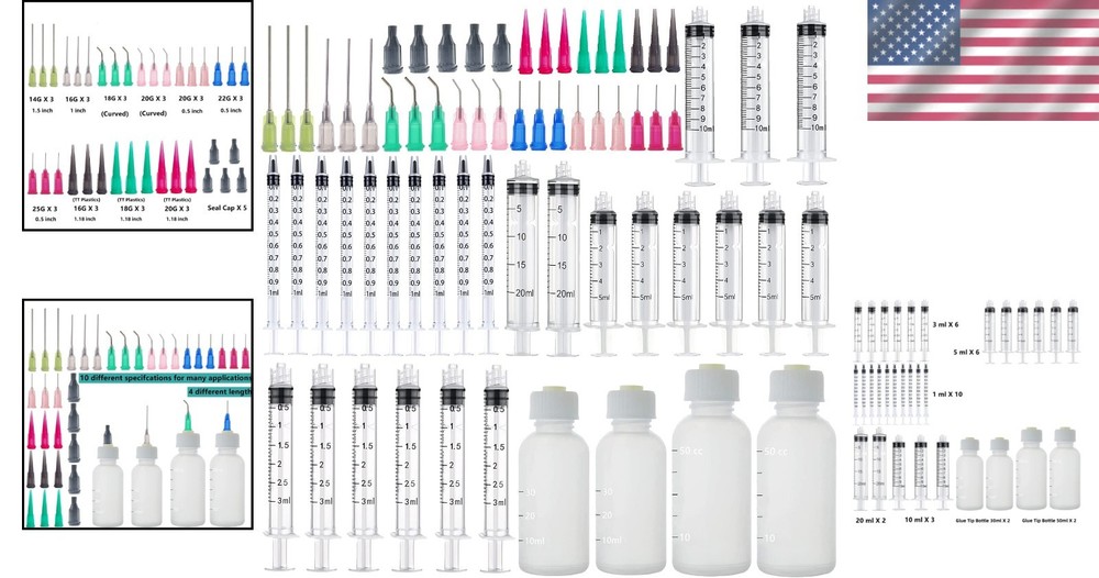 31-Pack Glue Measuring Dispenser Set with Refillable Bottles for Precision Use