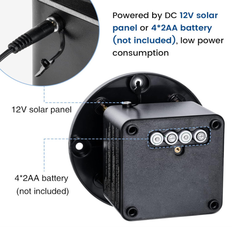 Deer Feeder Timer Kit All-in-One Motor with Programmable Digital Timer Black