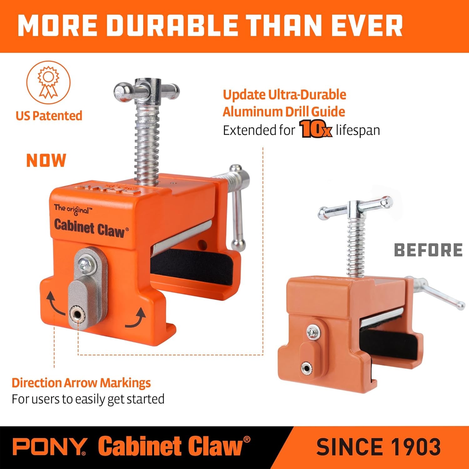 PONY 2-Pack Cabinet Clamps 8510 Cabinet Claw for Installing Cabinets 440lbs Load