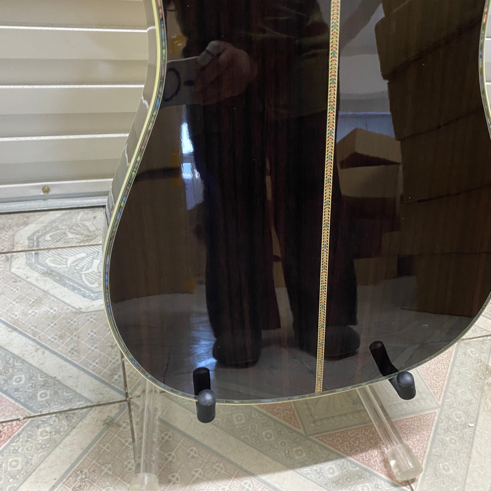 US stock ! D45 ACOUSTIC GUITAR with EQ Abalone Inlay 20 frets