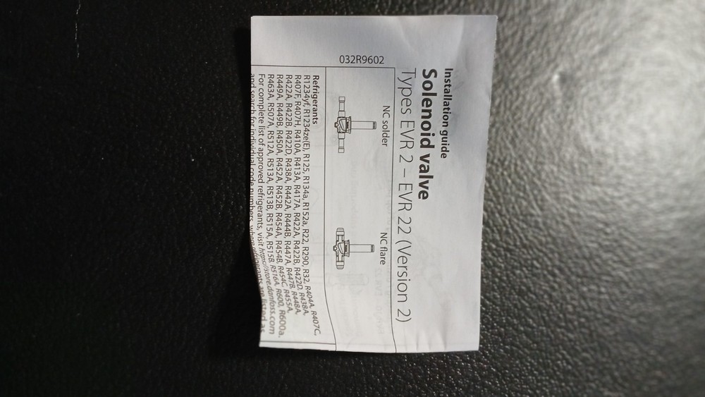 Danfoss EVR 3 Solenoid Valve Model 032F1207