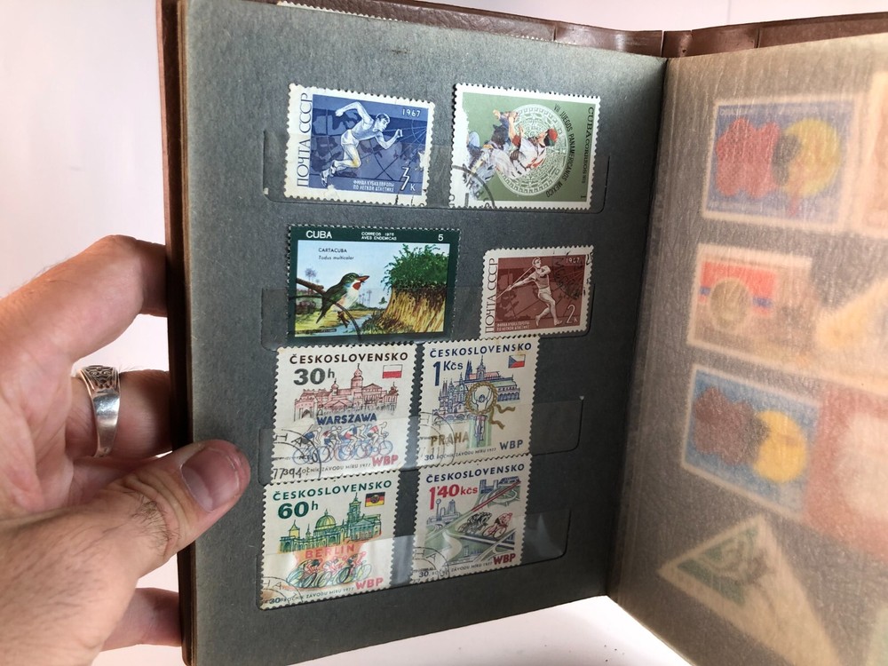 Large album of stamps of the USSR more than 120 pcs. , cool stamps USSR