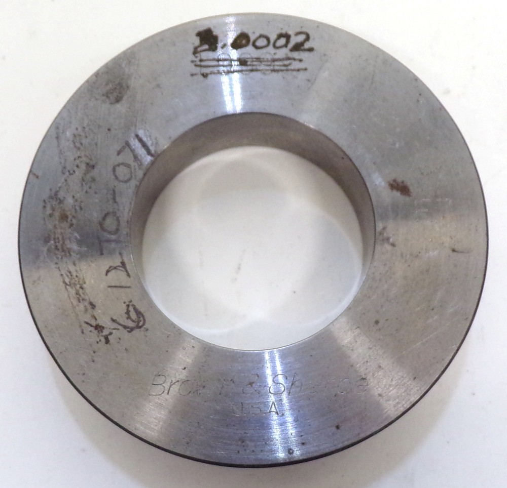 BROWN & SHARPE RING GAGE 2.0002 E7