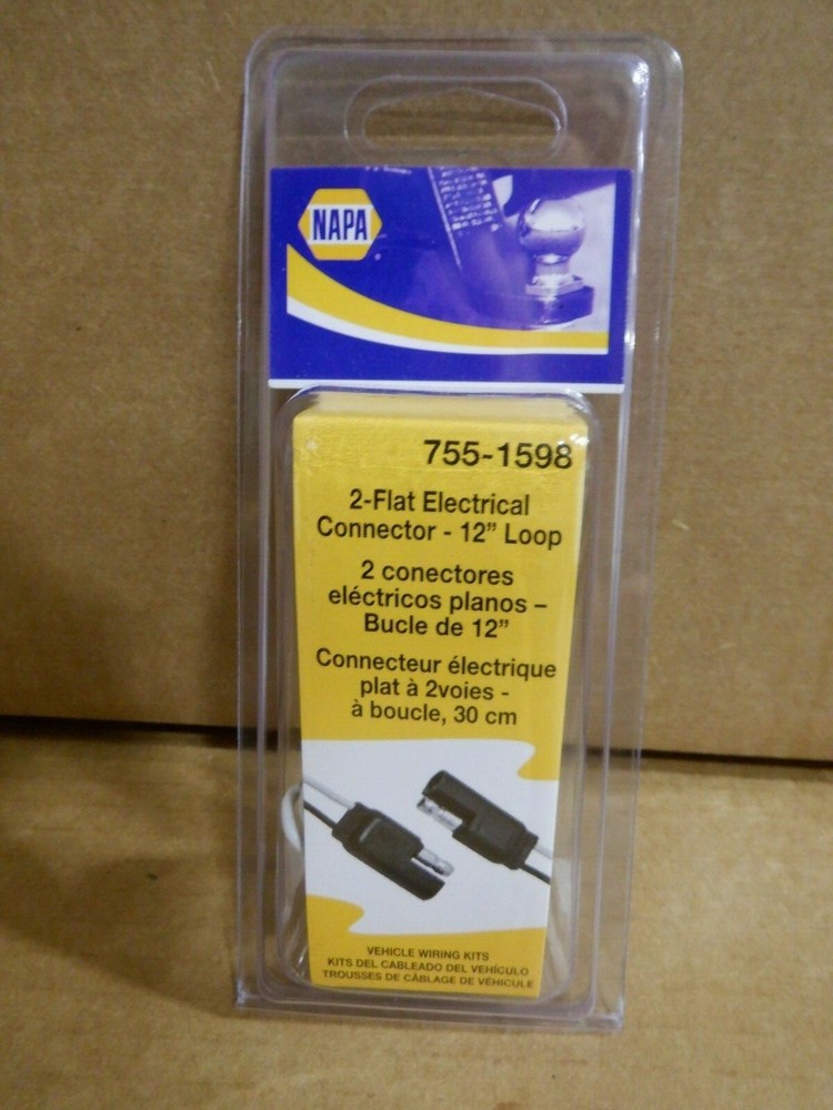 NAPA 2-FLAT ELECTRICAL CONNECTOR - 12" LOOP, 755-1598