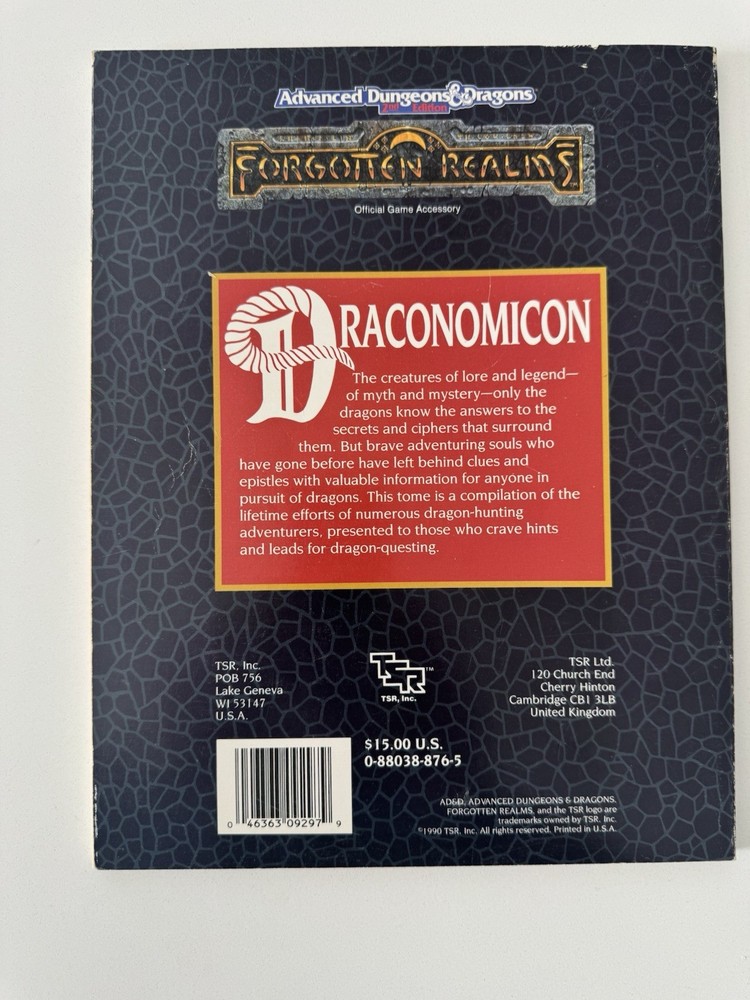 Advanced Dungeons And Dragons Forgotten Realms Dragonomicon