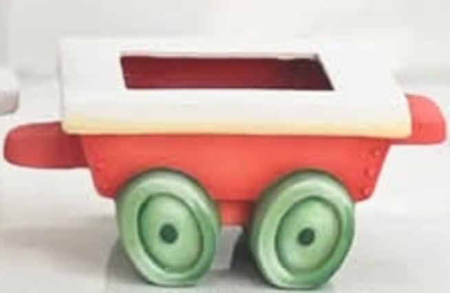 Ceramic Bisque~Ready to Paint~Train Set~ Engine, Hopper, & Flatbed ~NO CUTOUTS