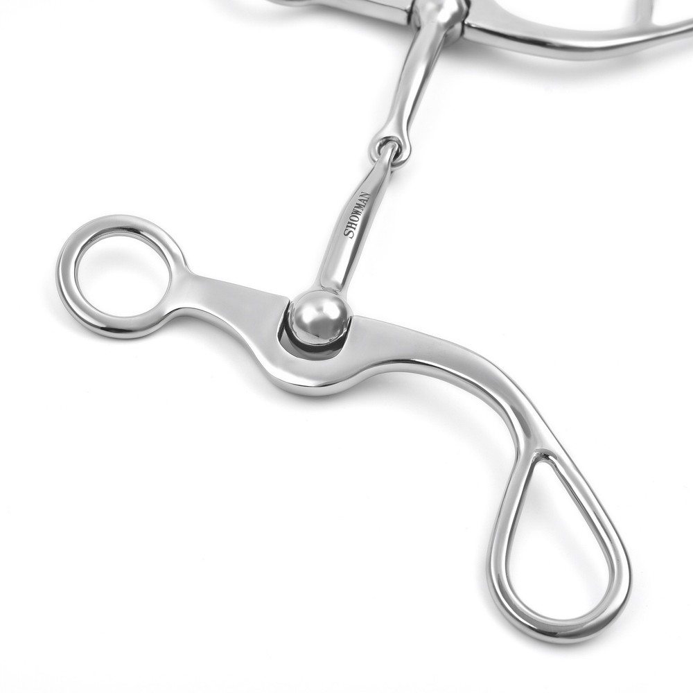 Showman Curved Shank Bit w/ Smooth Snaffle